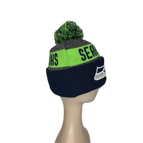 NFL New Era Seattle Seahawks Knit Hat With Pom OS - Picture 3 of 13